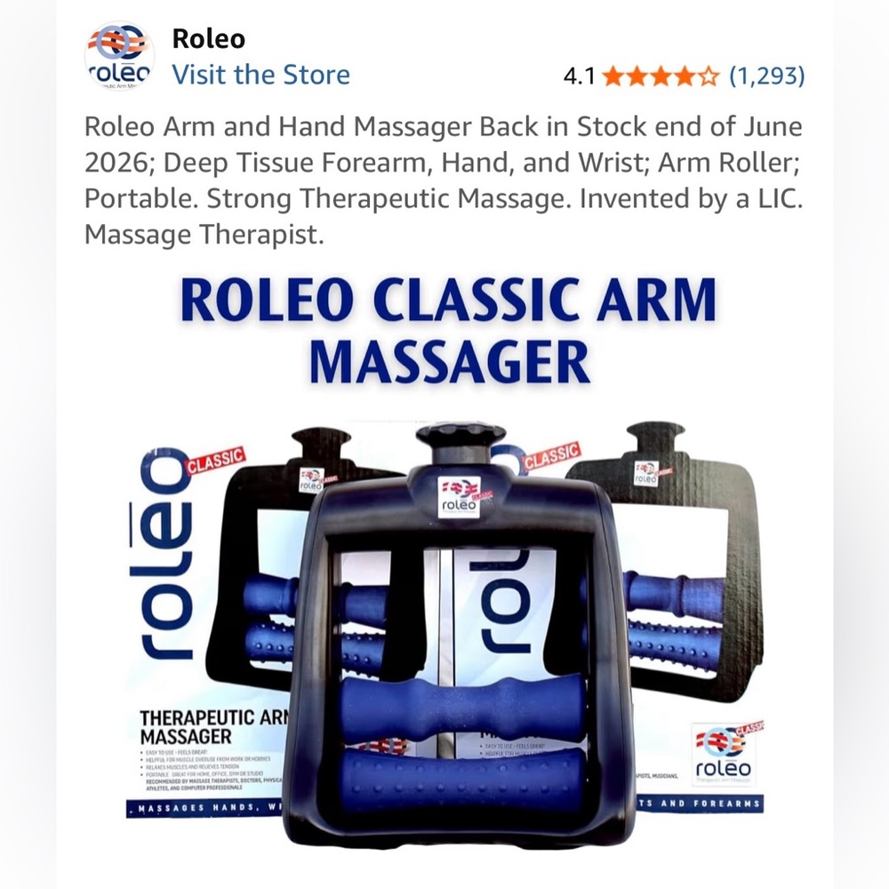 NEW in Box Roleo Therapeutic Arm/Hand/Wrist Massager
